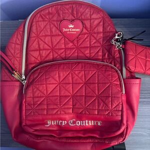 Red and gold Juicy Couture backpack
